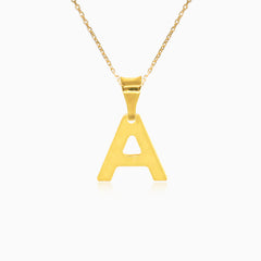 Pendentif en or lettre "A"