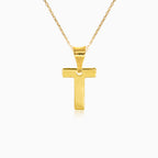 Pendentif en or de la lettre T