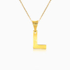 Gold pendant of letter L