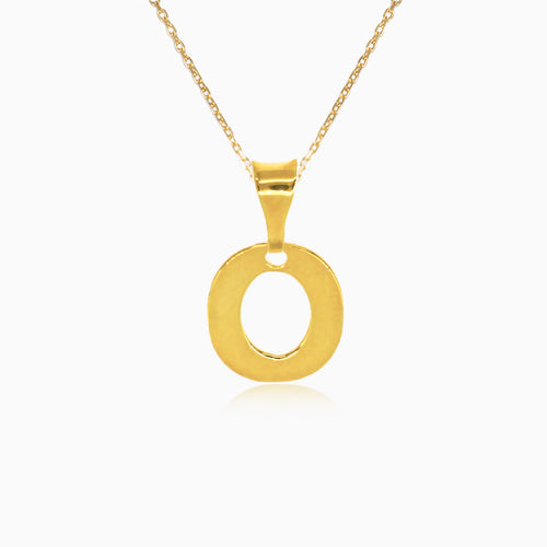Zlatý přívěsek písmene "O"