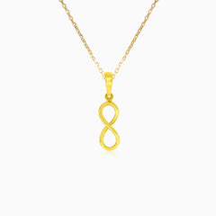 Pendentif infini en or jaune brillant