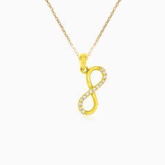 Colgante de infinito en oro amarillo