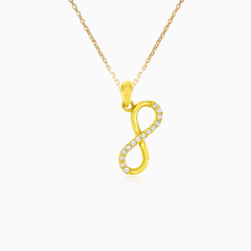 Colgante de infinito en oro amarillo