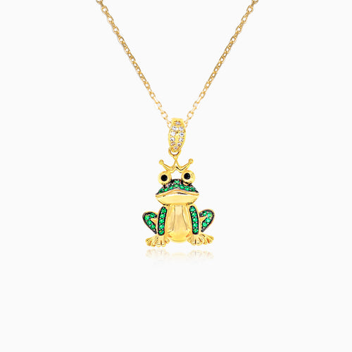 Gold frog pendant