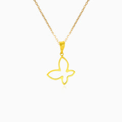 Pendentif papillon en or