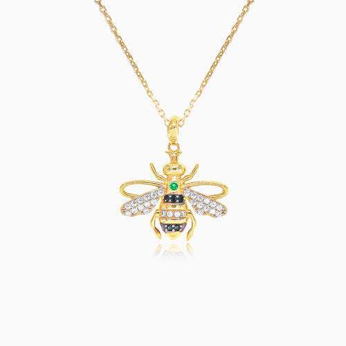 Gold colored bee pendant