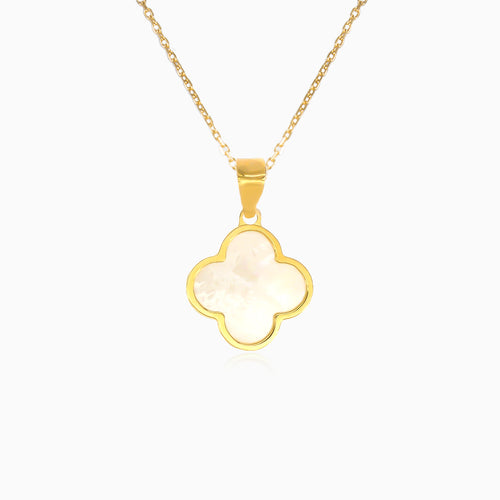 Zlatý přívěsek s lístkem jetele