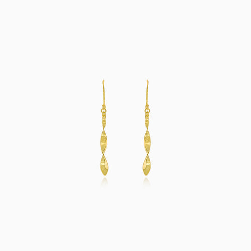 Zlaté visací spirálové náušnice