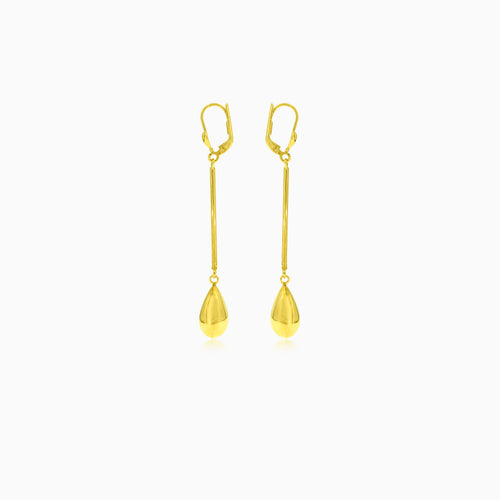 Boucles d’oreilles pendantes à fermoir lever back en or jaune