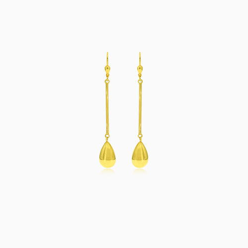 Boucles d’oreilles pendantes à fermoir lever back en or jaune