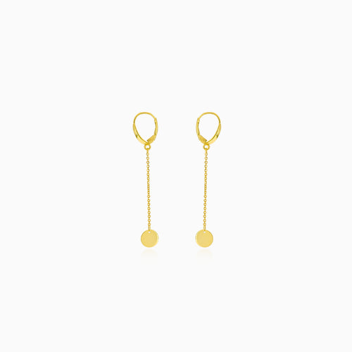 Boucles d’oreilles en chaîne en or avec pièces