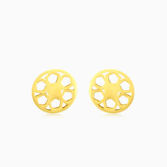 Clous d’oreilles en or taillés en forme de fleur
