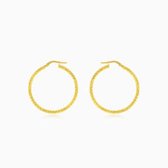 Kreisförmige Ohrringe aus Gelbgold