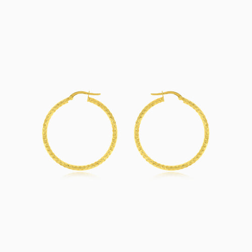 Kruhové náušnice ze žlutého zlata