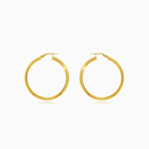 hochglanzpolierte Gold-Creolen