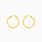 Dicke Gelbgold-hochglanzpolierte Creolen