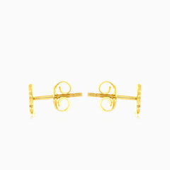 Symbolické náušnice ze žlutého zlata