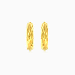 Pendientes de aro ovalados en oro amarillo