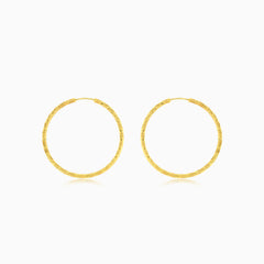 hochglanzpolierte Creolen aus Gold