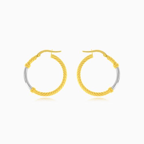 Zweifarbige Gold-Ohrstecker