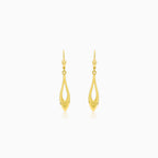 Boucles d’oreilles pendantes en or avec découpes