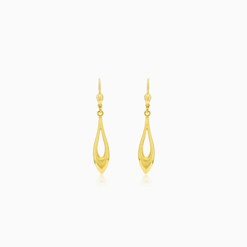 Boucles d’oreilles pendantes en or avec découpes