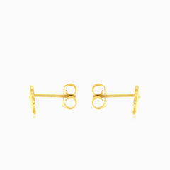 Boucles d’oreilles chouette en or avec zircon cubique