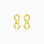 Náušnice nekonečno ze žlutého zlata