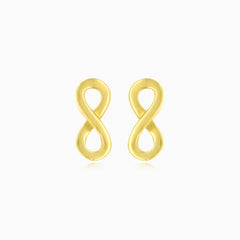 Náušnice nekonečno ze žlutého zlata