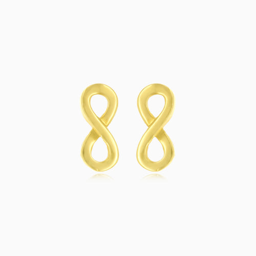 Náušnice nekonečno ze žlutého zlata