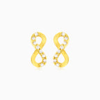 Boucles d'oreilles puces en zircon cubique infini plaquées or