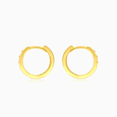 Kruhové náušnice z růžového křemene