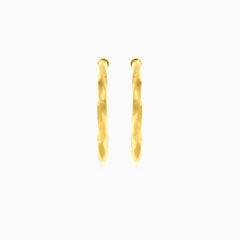 Gedrehte Creolen aus Gelbgold