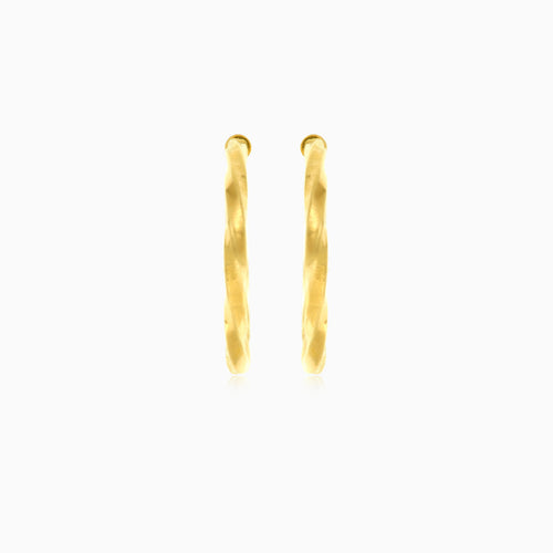 Gedrehte Creolen aus Gelbgold