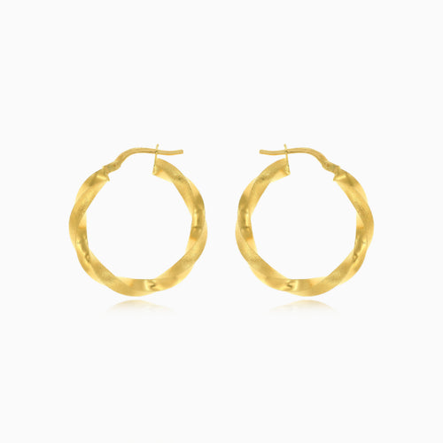 Gebogene Gelbgold-Ohrringe