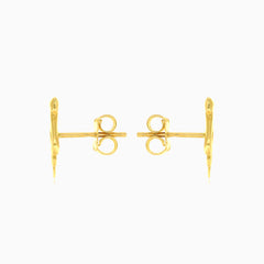 Simple snake gold earrings