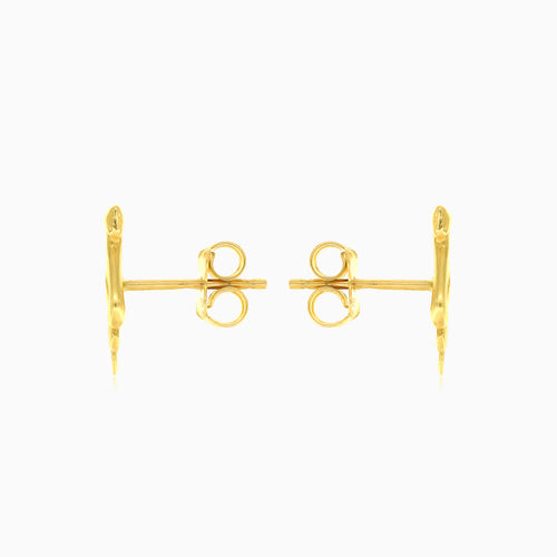 Simple snake gold earrings