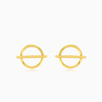 Puzetové náušnice ze žlutého zlata