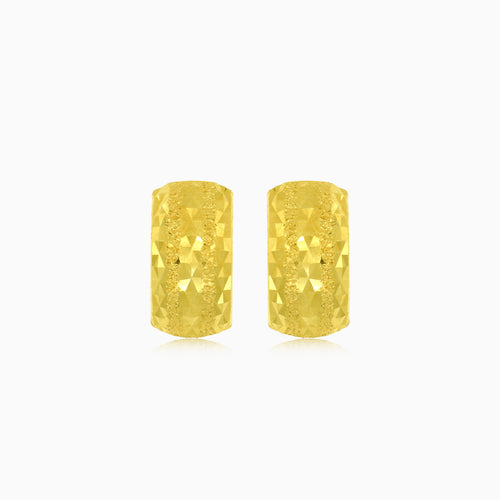 Kapkové náušnice ze žlutého zlata