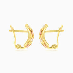 Ohrringe aus dreifarbigem Gold