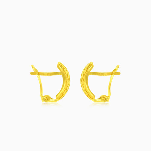 Náušnice se zapínáním na puzetu ve žlutém zlatě