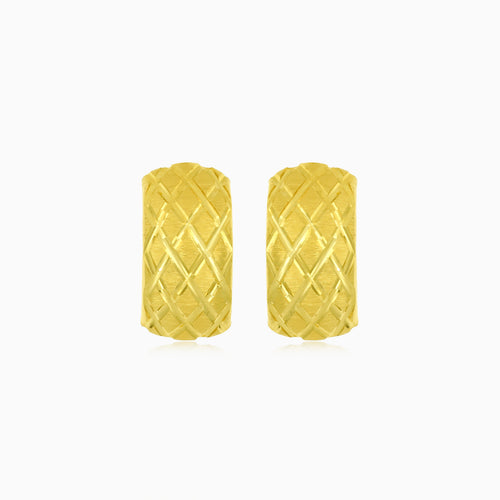 Náušnice se zapínáním na puzetu ve žlutém zlatě