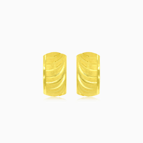 Gelbgoldene Hängeohrringe mit Klappbügelverschluss