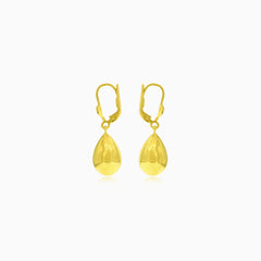 Waterdrop dangle gold earring