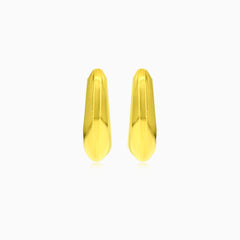 Boucles d’oreilles créoles épaisses et audacieuses en or jaune