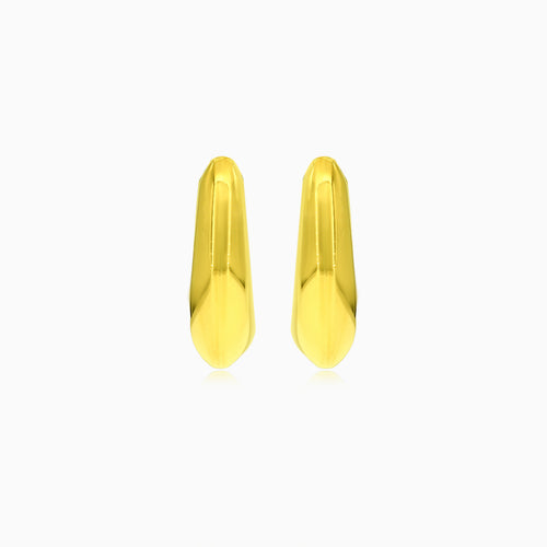 Boucles d’oreilles créoles épaisses et audacieuses en or jaune