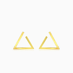 Kleine dreieckige Ohrringe aus Gelbgold