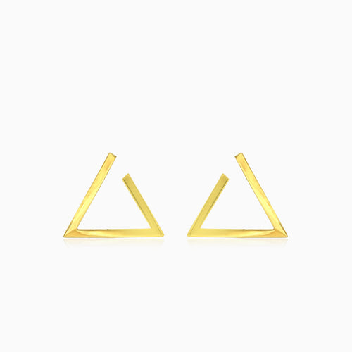 Kleine dreieckige Ohrringe aus Gelbgold