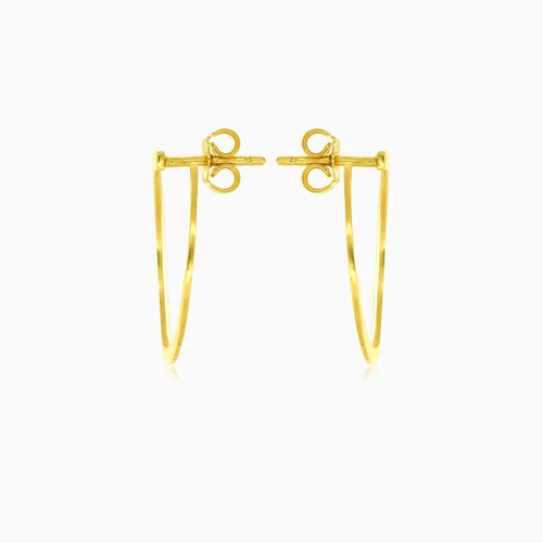 Boucles d'oreilles puces rondes en or jaune.
