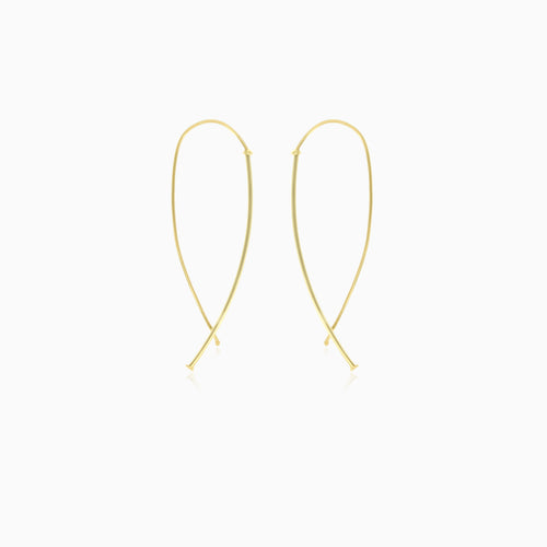 Boucles d'oreilles pendantes en or jaune